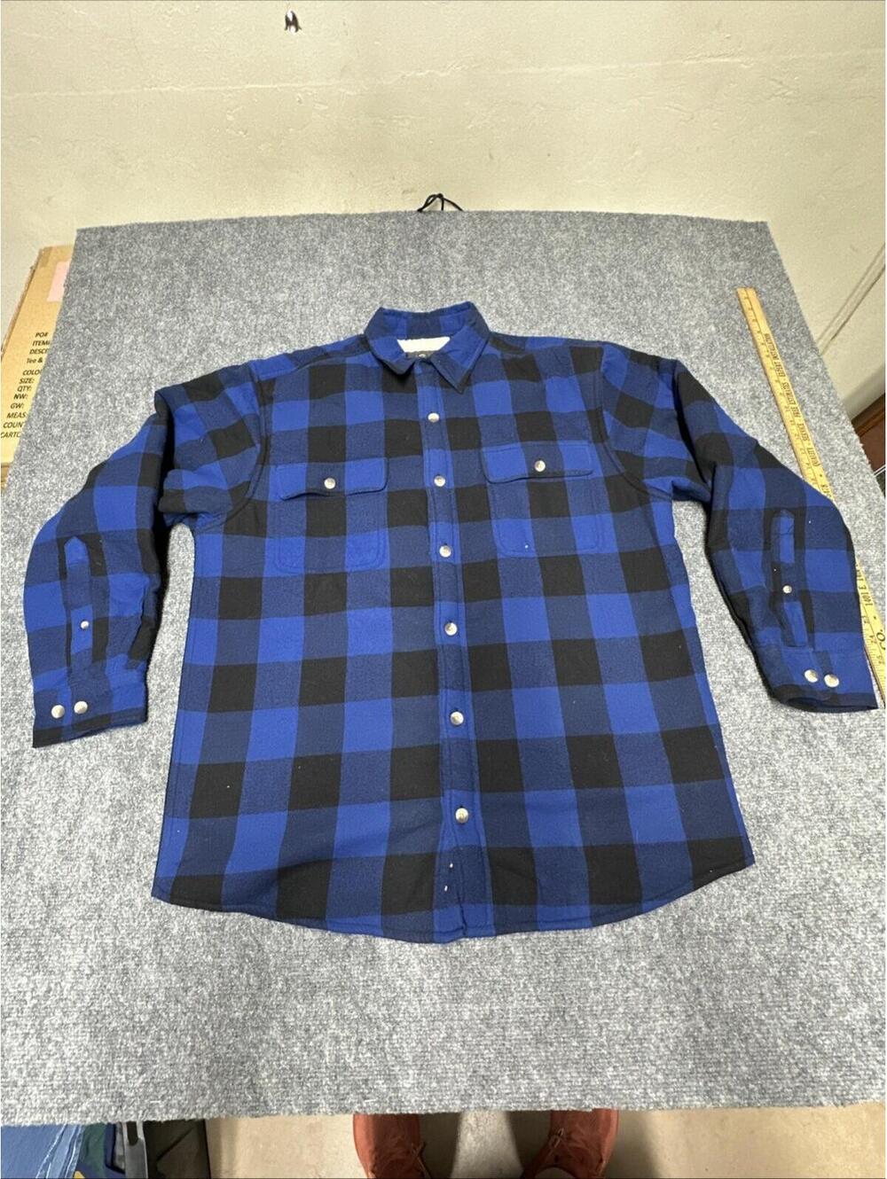 Redhead Blue/black Checkers Print Jacket Size Medium